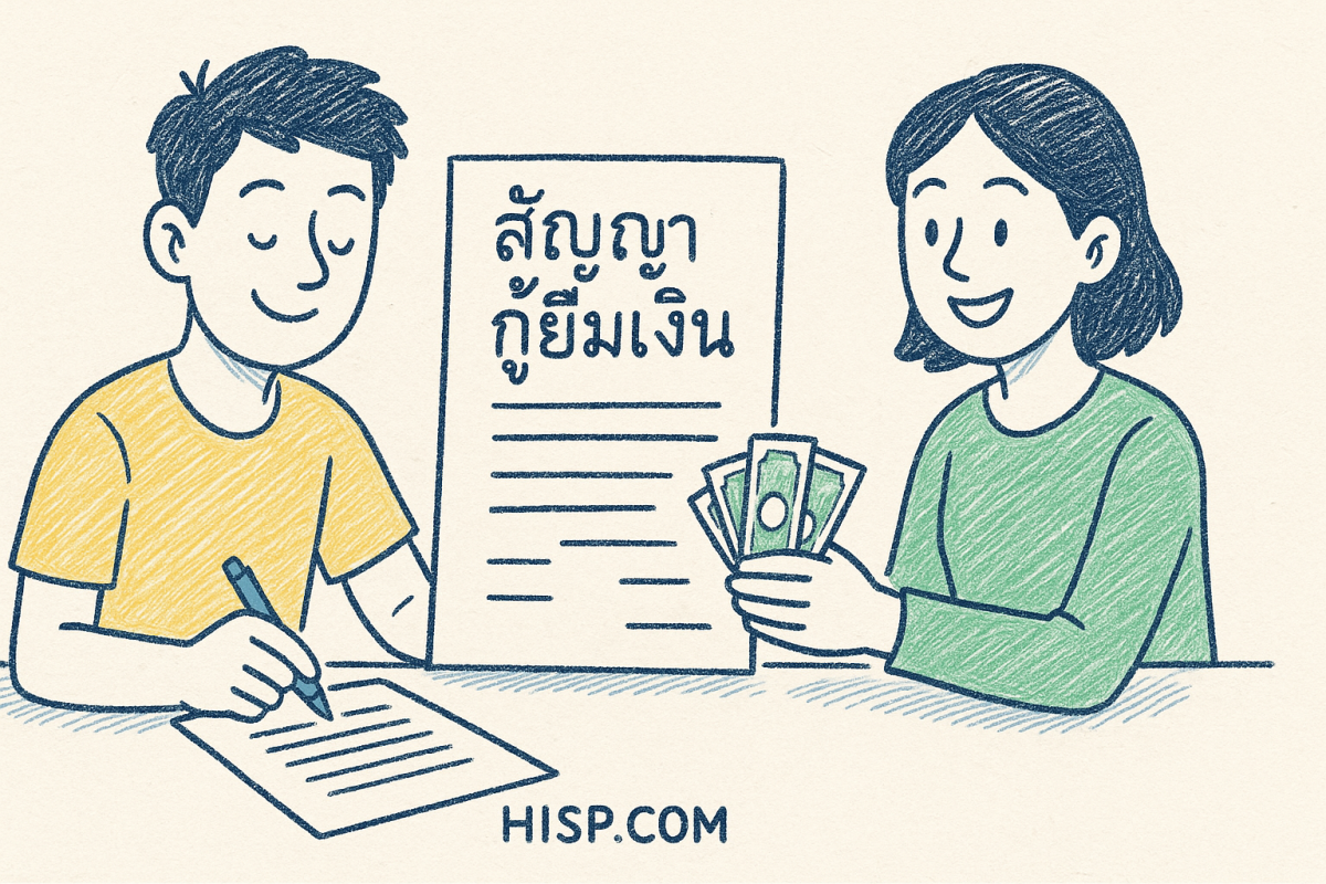 เอกสารสัญญากู้ยืมเงินกรรมการ 2 ประชุมไม่มีดอก BORROW ตัวอย่าง